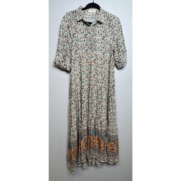 Natural life Medium Rebecca Midi Dress Floral Pockets Boho - Picture 2 of 7